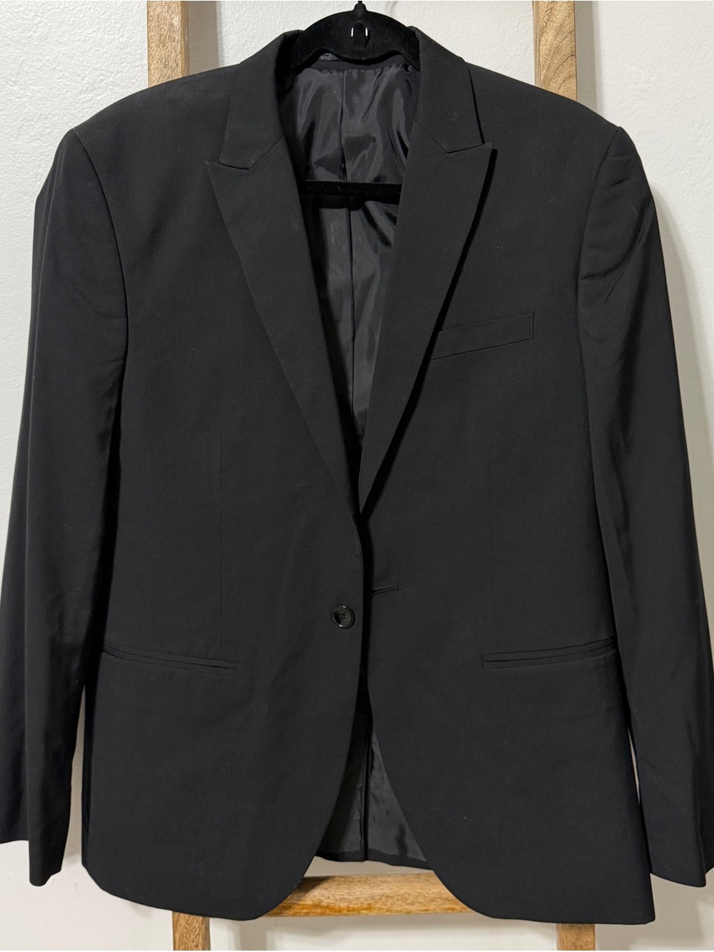 H&M Black Single-Button Men's Blazer
